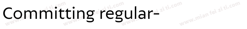 Committing regular字体转换